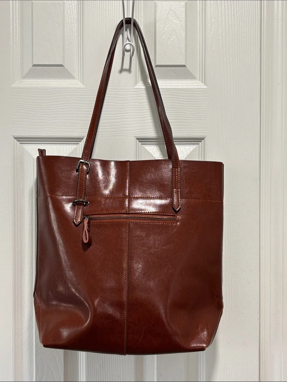 🩵Classic Brown genuine Leather Tote Bag - Women's Everyday Shoulder Bag